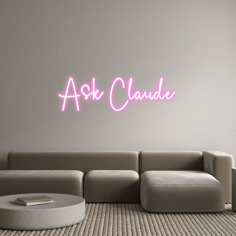 Editor en línea de letreros de neón personalizados Pregúntele a Claude - Planet Neon