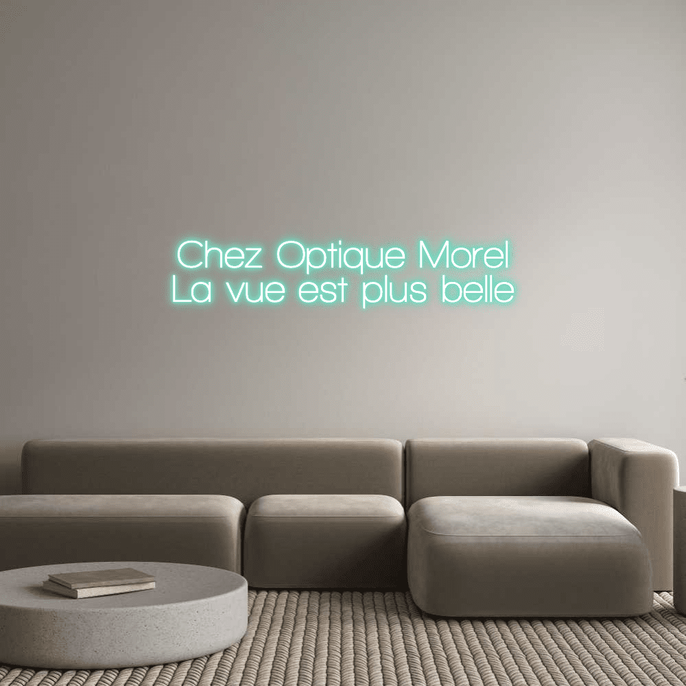 Aangepaste neonreclame online editor Chez Optique Mo... - Planet Neon