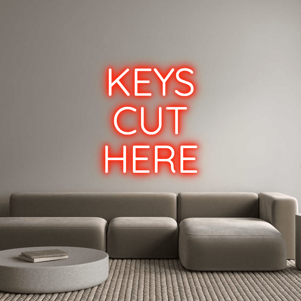 Custom Neon Sign Online Editor NØKLER Klipp HER - Planet Neon