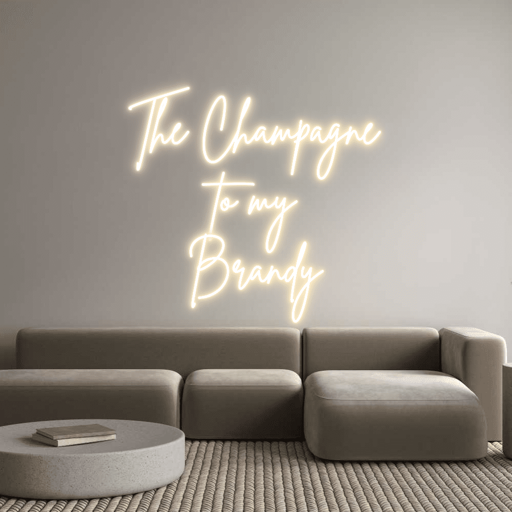 Editor en línea de letreros de neón personalizados The Champagne t... - Planet Neon