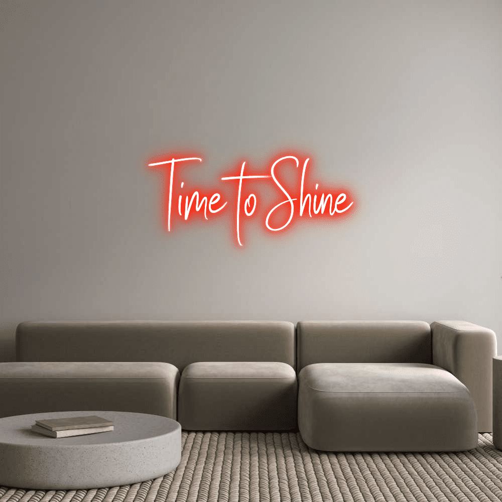 Custom Neon Sign Online Editor Time to Shine - Planet Neon
