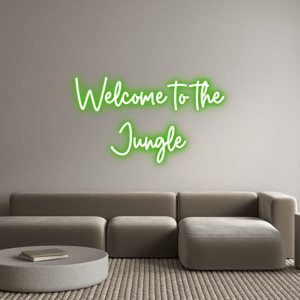 Editor en línea de letreros de neón personalizados Bienvenido a... - Planet Neon