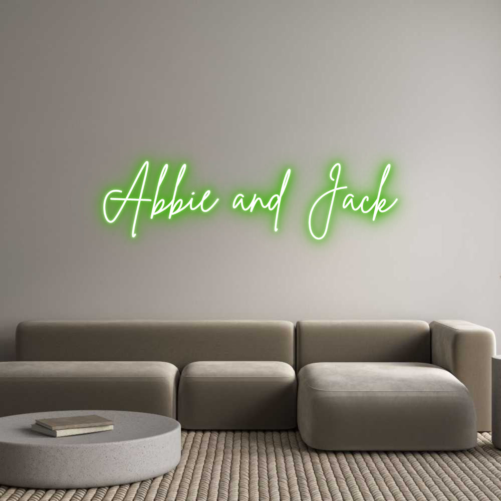 Custom Neon Sign Online Editor Abbie and Jack