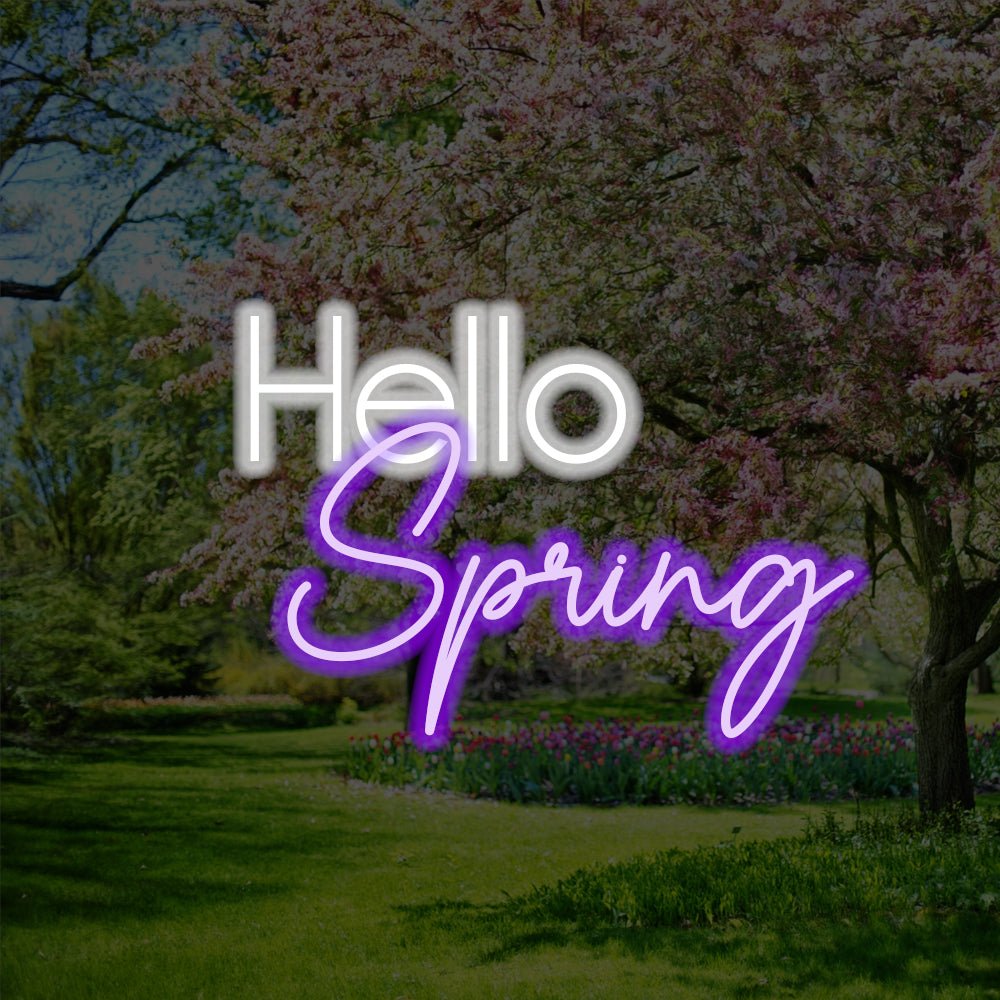 Hello Spring LED Neon Sign - Made in London Inspirational Neon Signs - Planet Neon