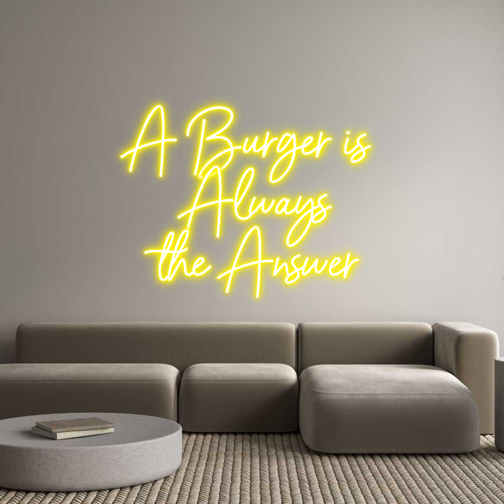 Custom Neon Sign Online Editor A Burger is
...