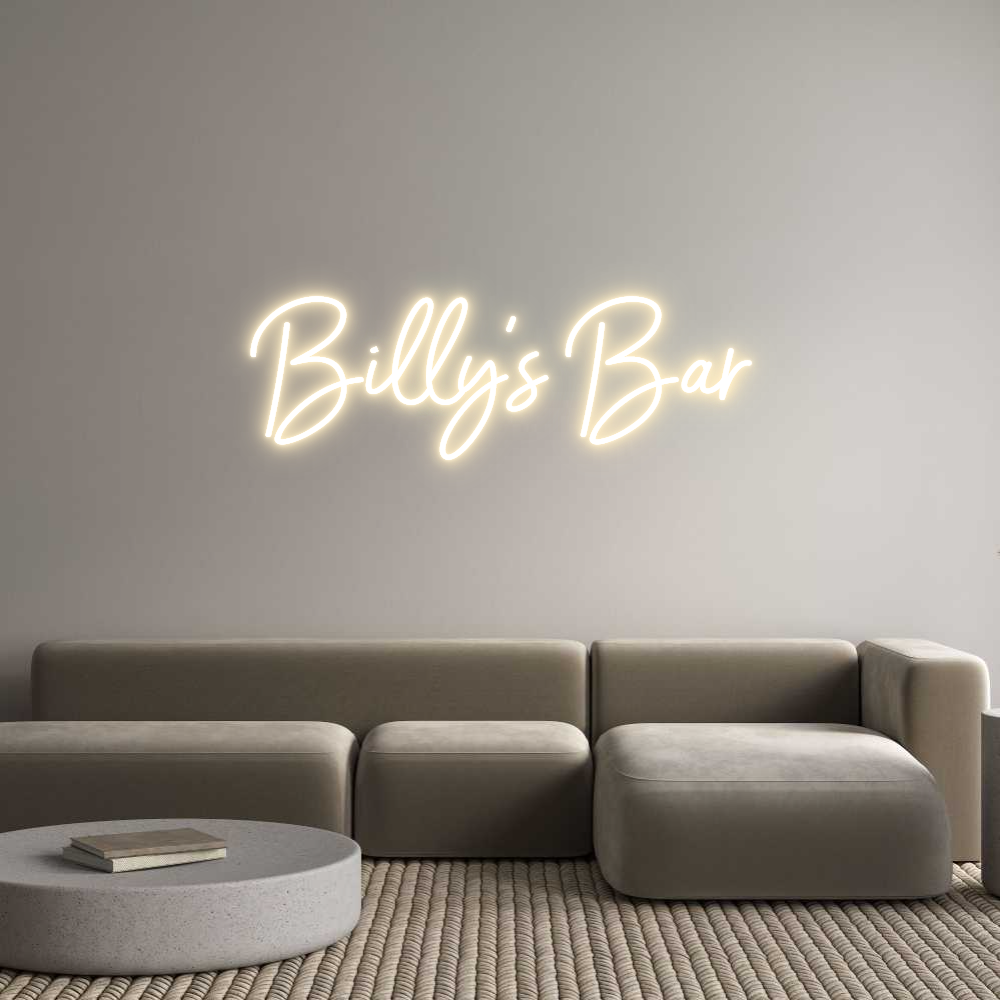 Custom Neon Sign Online Editor Billy's Bar