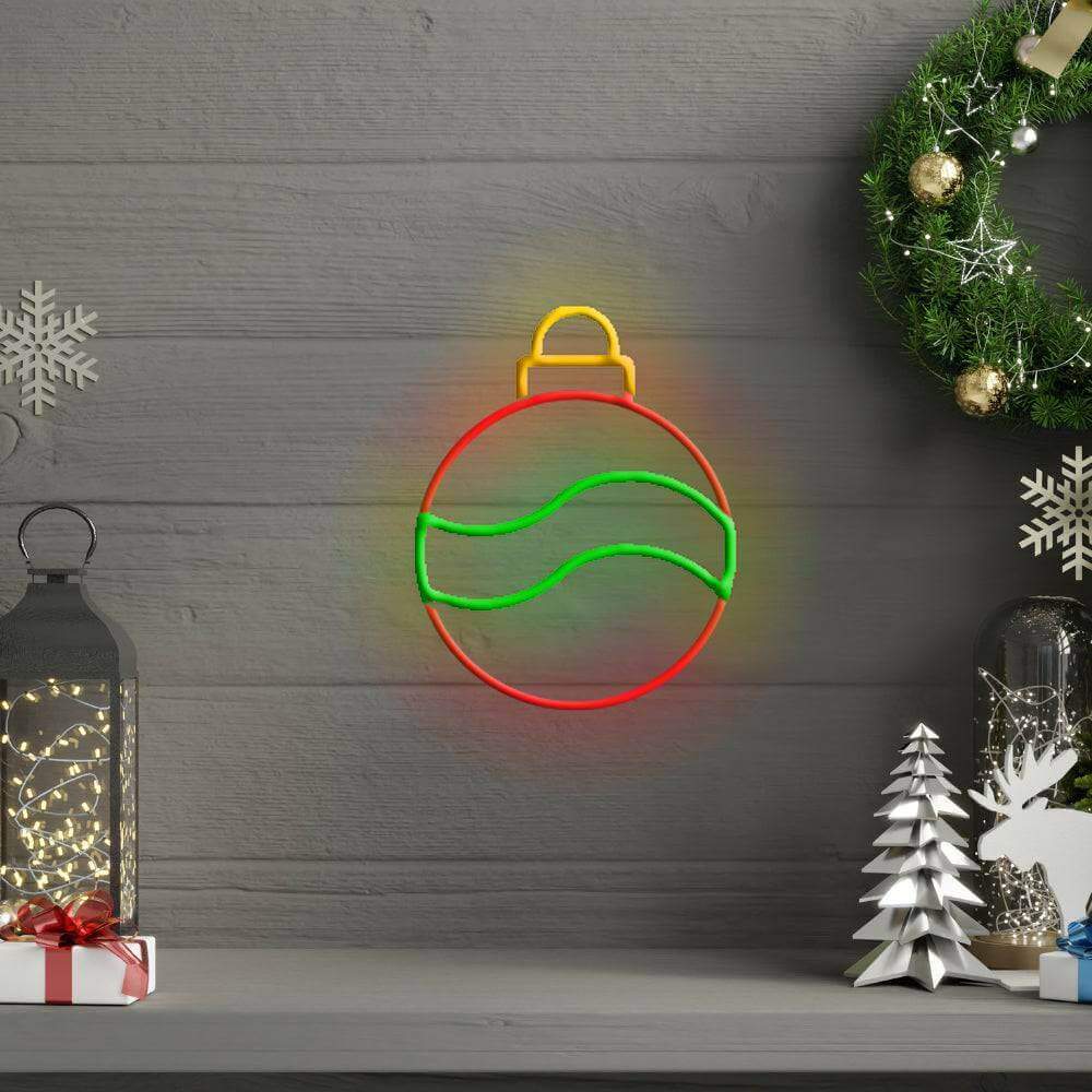 Christmas Bauble LED Neon Sign - Made in London Christmas Neon Signs - Planet Neon