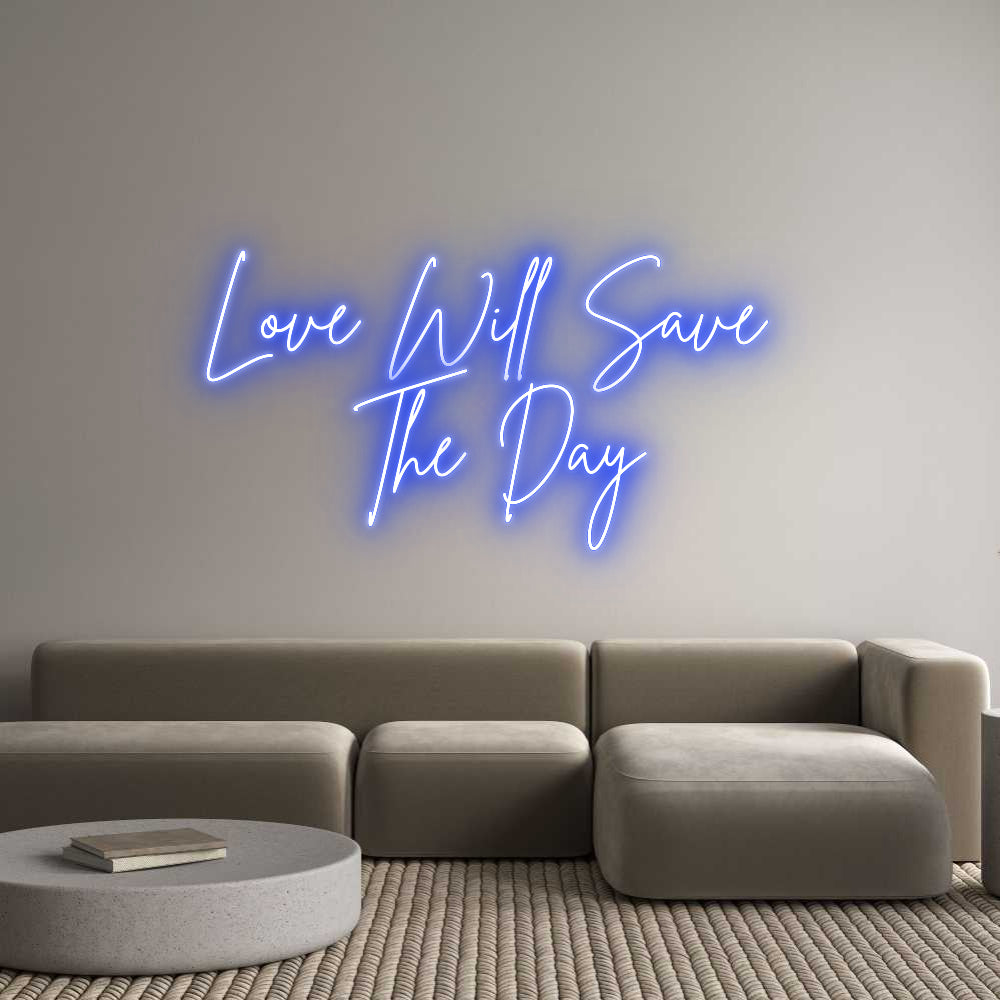 Custom Back Lit Neon Sign Online Editor Love Will Sav...