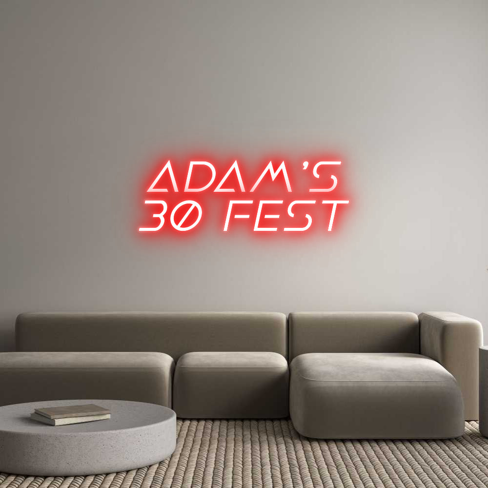 Custom Neon Sign Online Editor ADAM’S
30 FEST