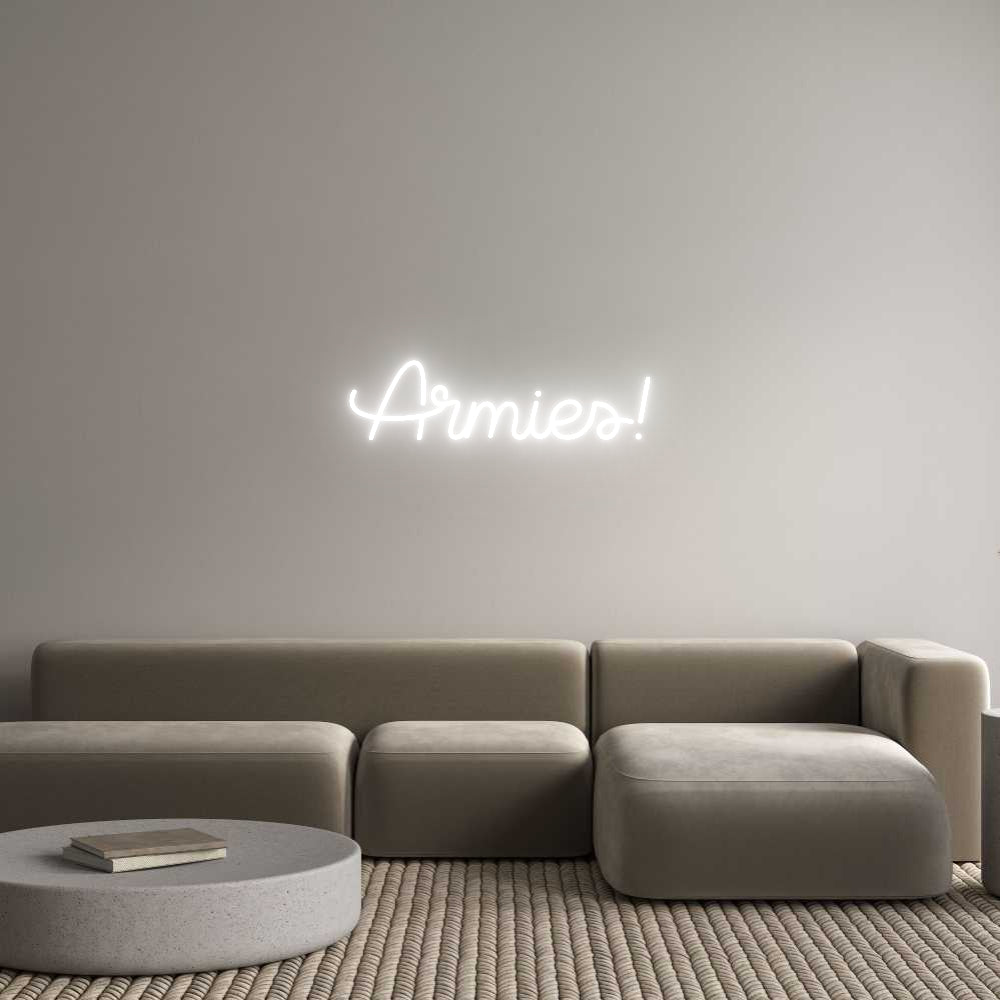 Custom Neon Sign Online Editor Armies!
