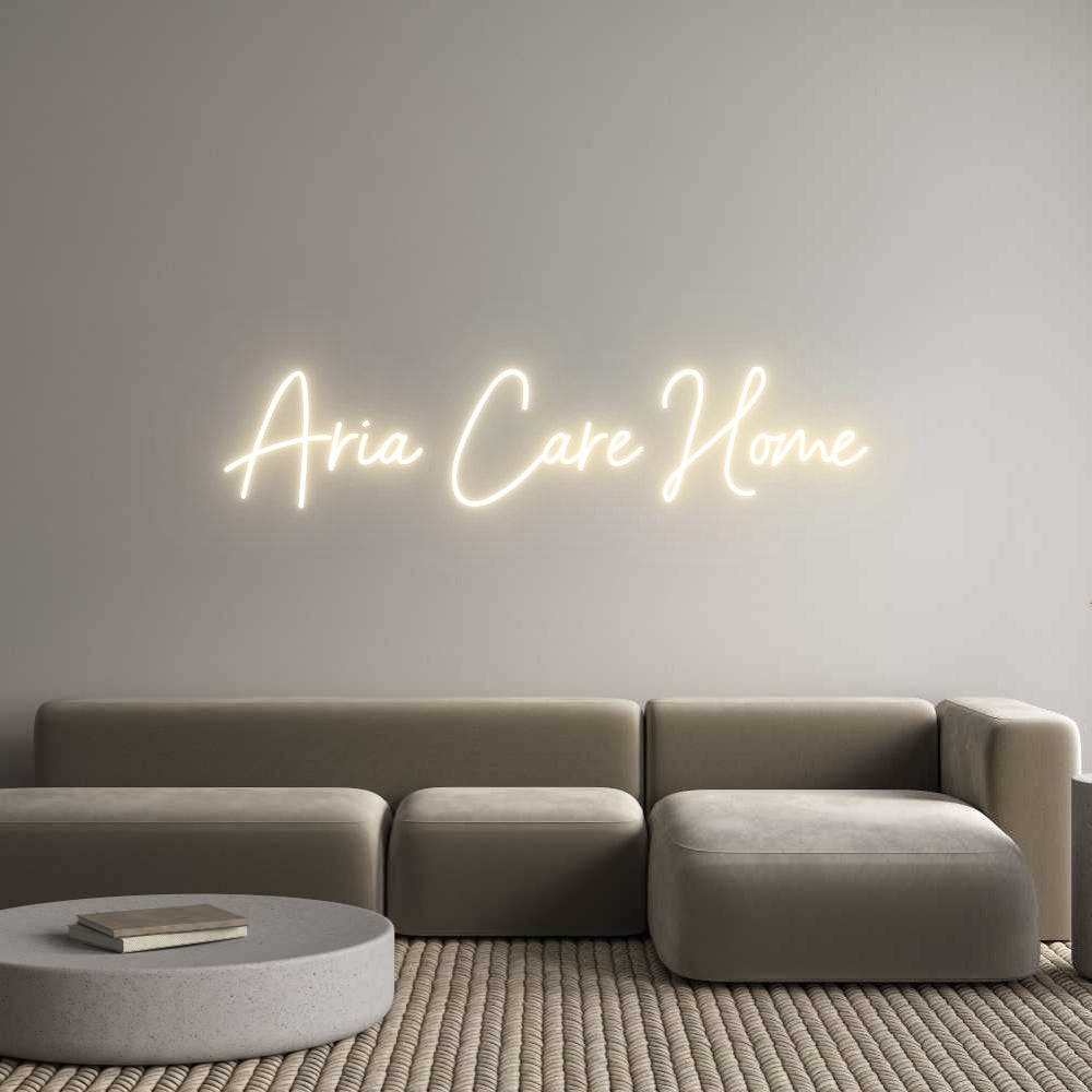 Custom Neon Sign Online Editor Aria Care Home