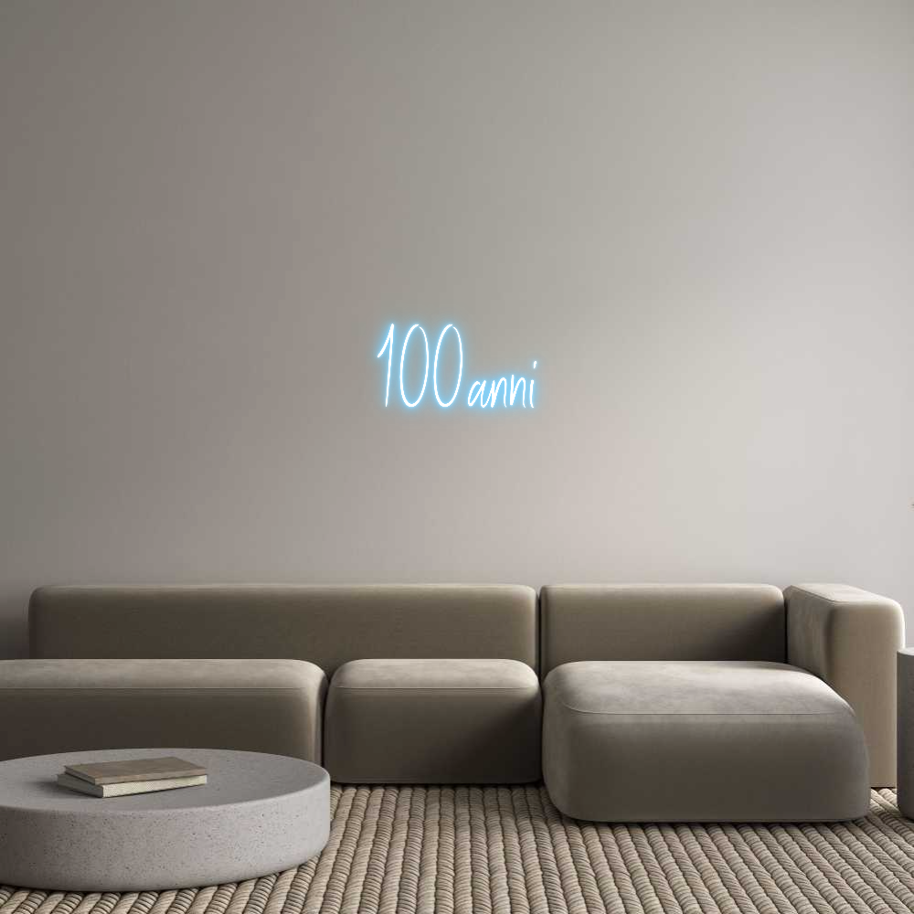 Custom Neon Sign Online Editor 100anni
