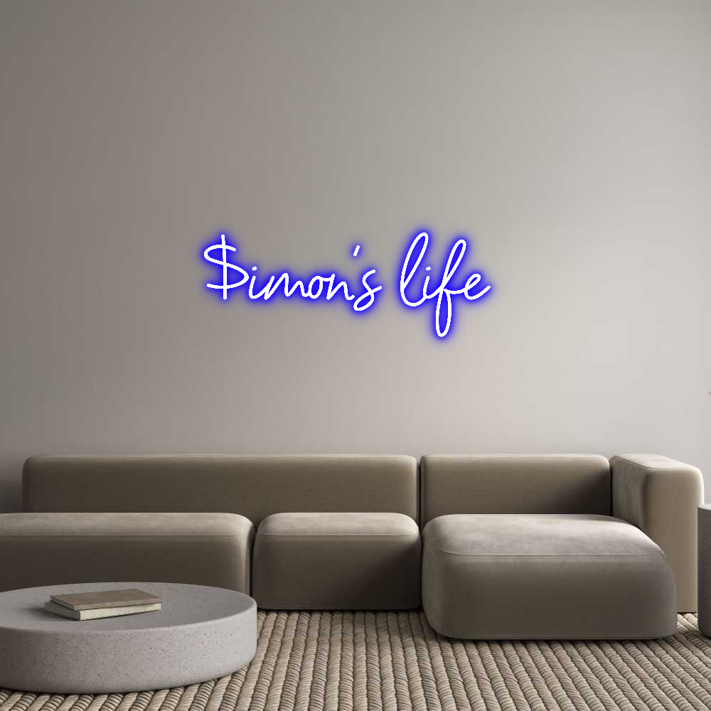 Custom Neon Sign Online Editor $imon’s life