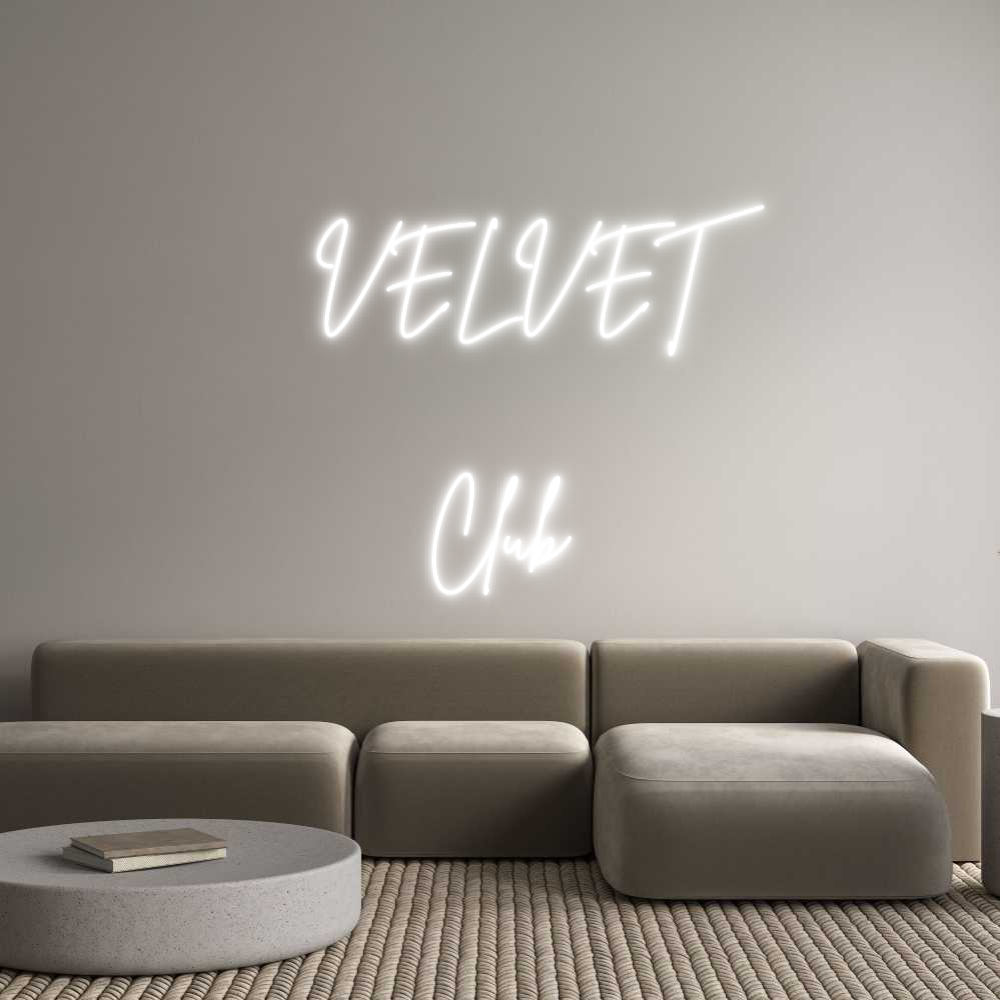 Custom Neon Sign Online Editor    VELVET

...
