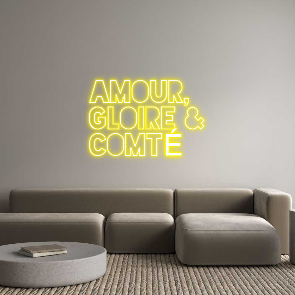 Custom Neon Sign Online Editor Amour, 
Gloi...