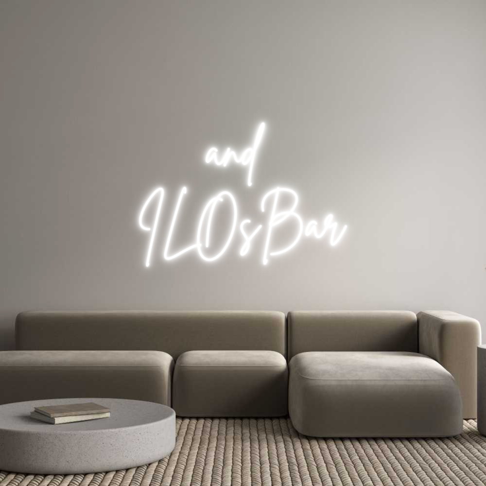 Custom Neon Sign Online Editor and 
ILOsBar