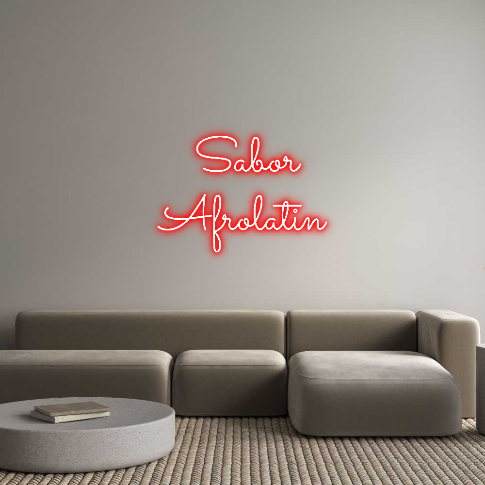 Custom Neon Sign Online Editor   Sabor 
Afr...