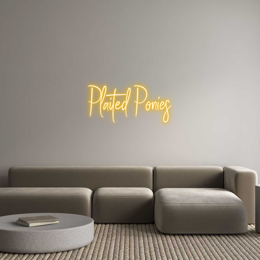 Custom Back Lit Neon Sign Online Editor Plaited Ponies