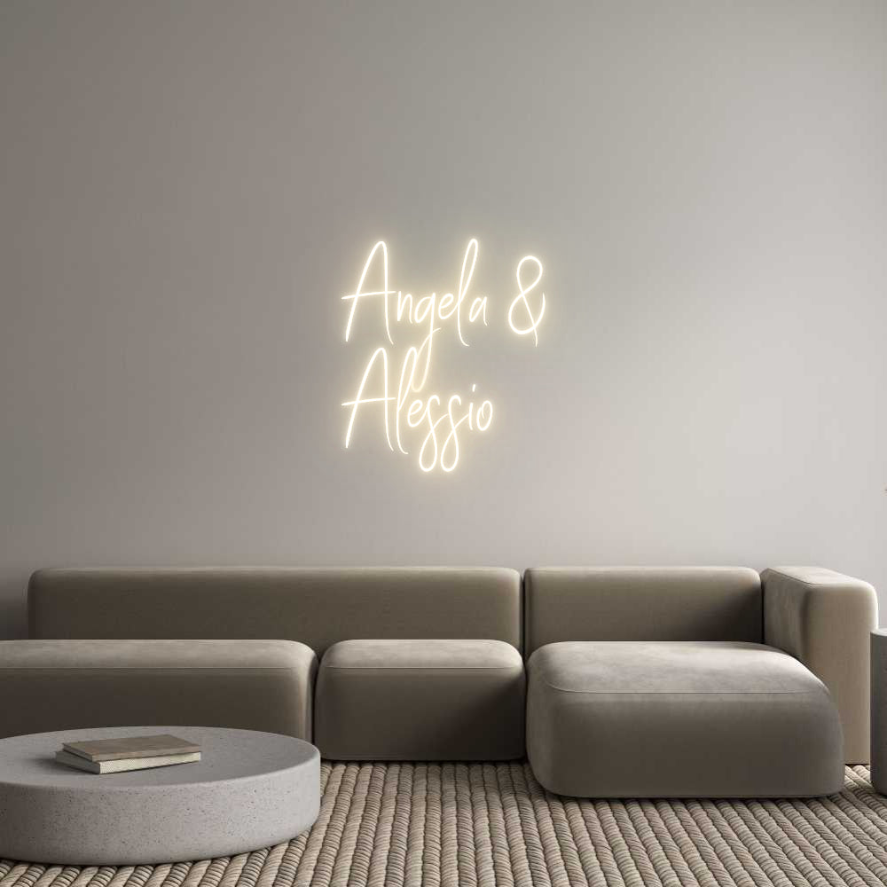 Custom Neon Sign Online Editor Angela &
Ale...
