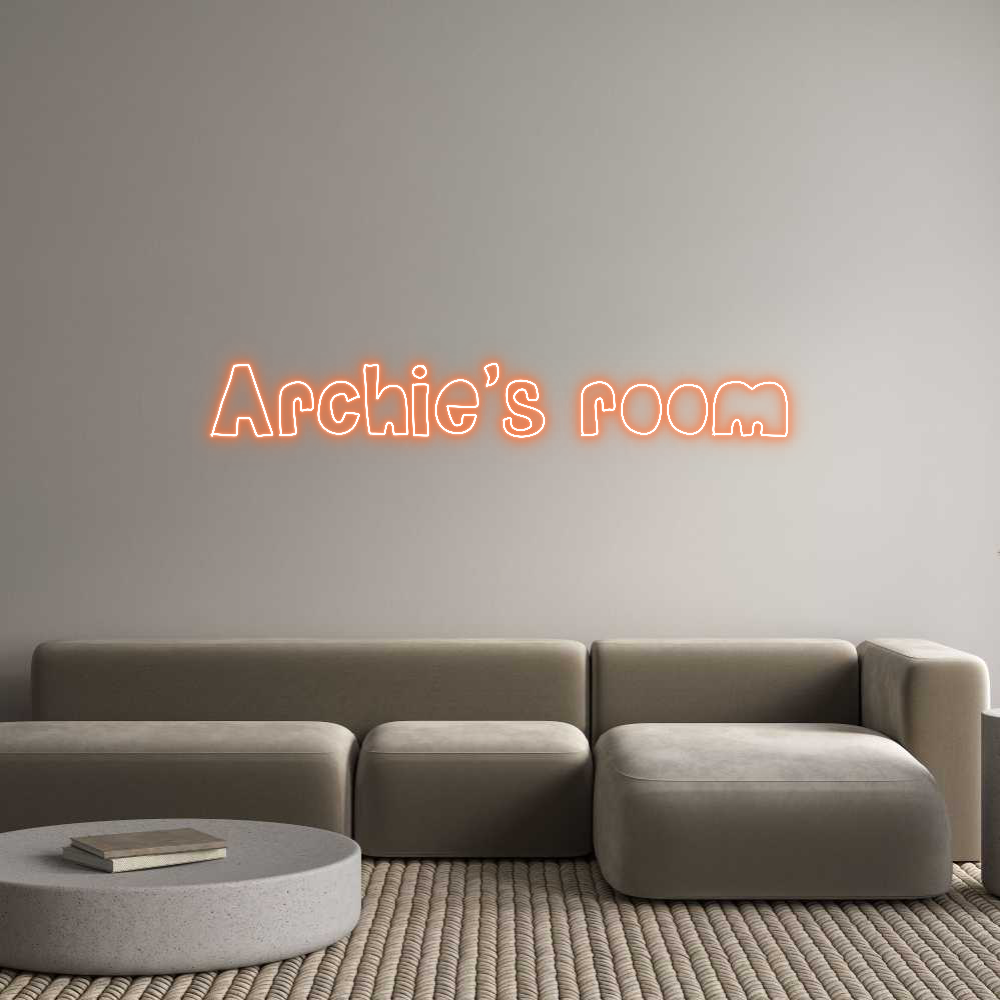 Custom Neon Sign Online Editor Archie’s room