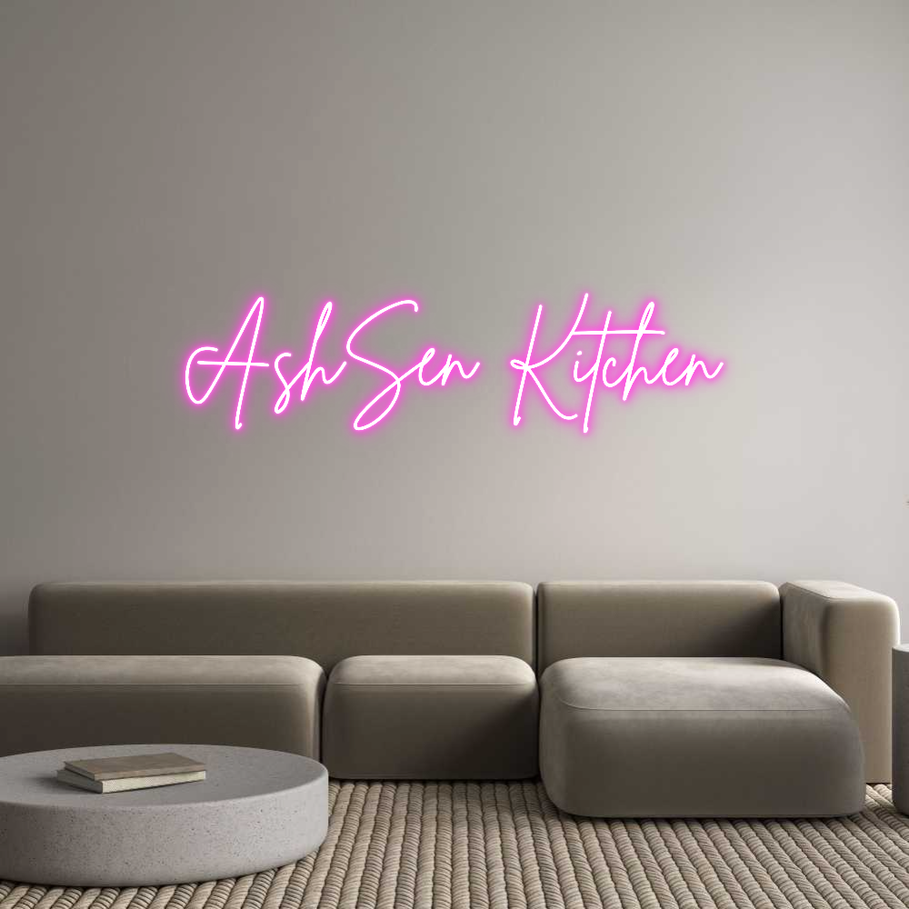 Custom Neon Sign Online Editor AshSen Kitchen