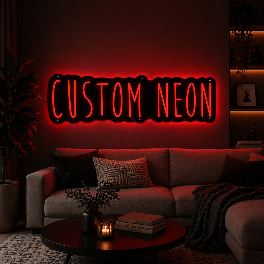 Custom Back Lit LED Light Sign - Online Editor - Made in London - Skapa din egen design