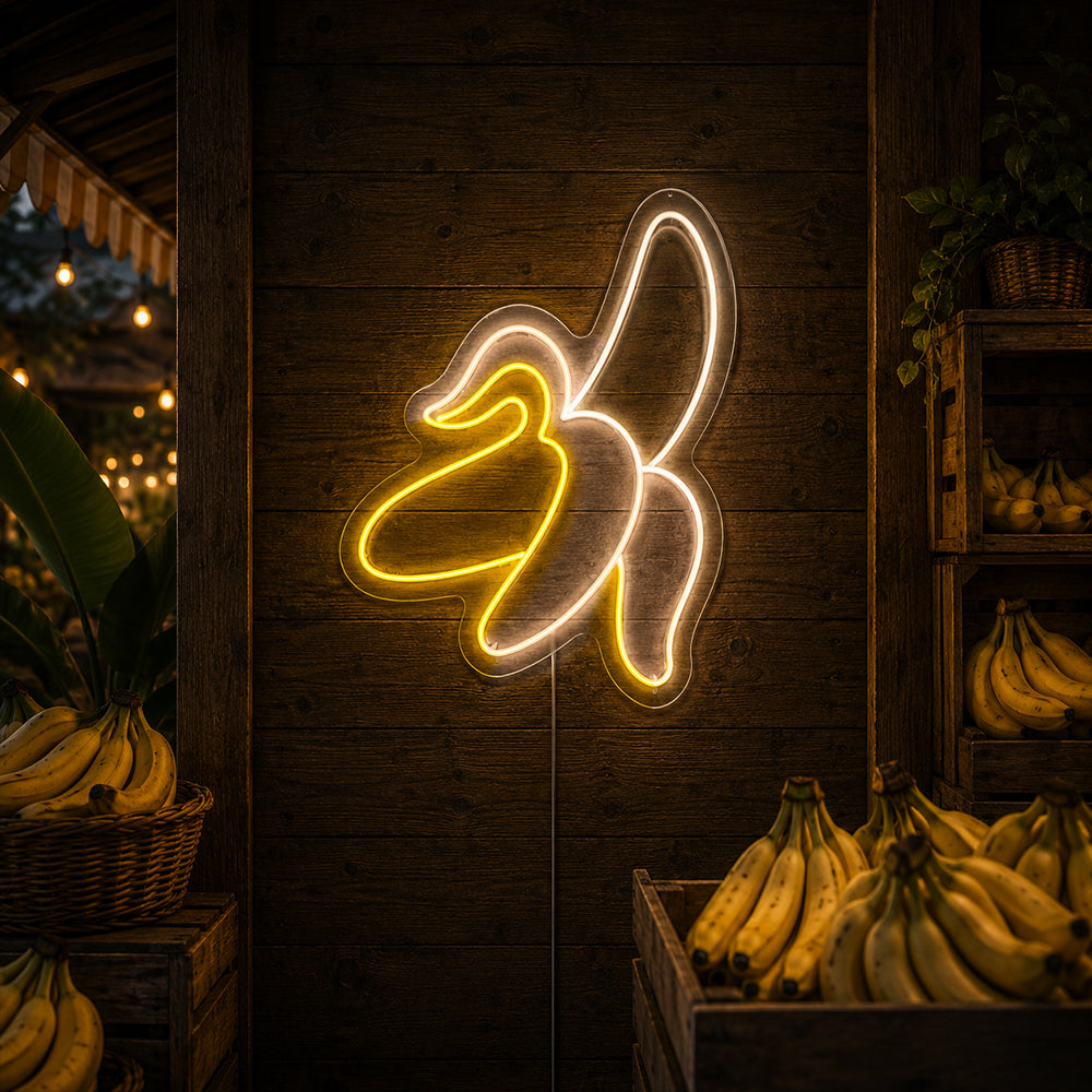Banana Led Neon Sign - Made a London Food Restaurants Neon Signs