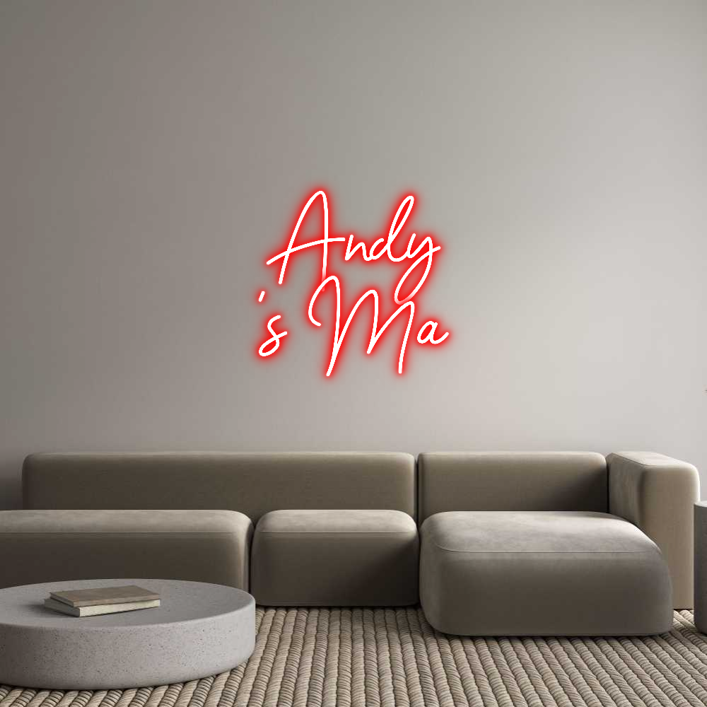 Custom Neon Sign Online Editor Andy
's Ma