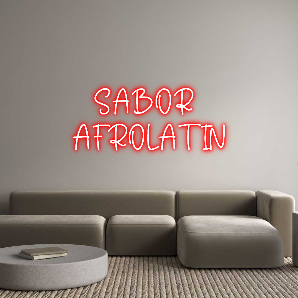 Custom Neon Sign Online Editor    SABOR 
AF...