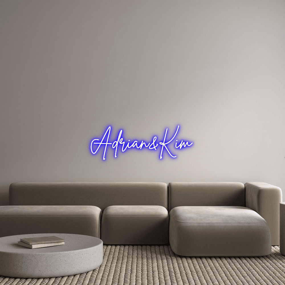 Aangepaste neonreclame online editor Adrian&Kim - Planet Neon