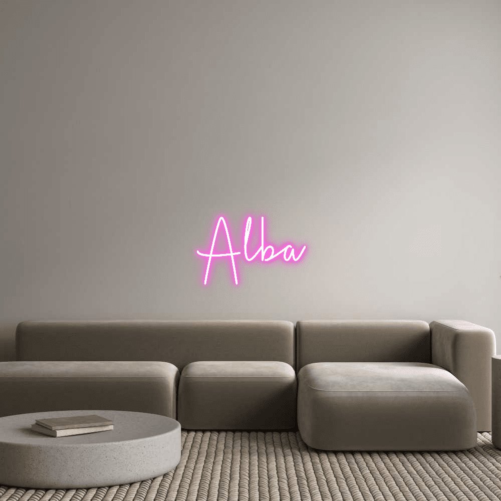 Editor en línea de letreros de neón personalizados Alba - Planet Neon