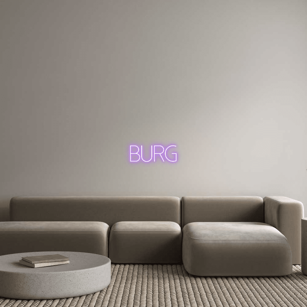 Aangepaste neonreclame Online Editor Burg - Planeet Neon