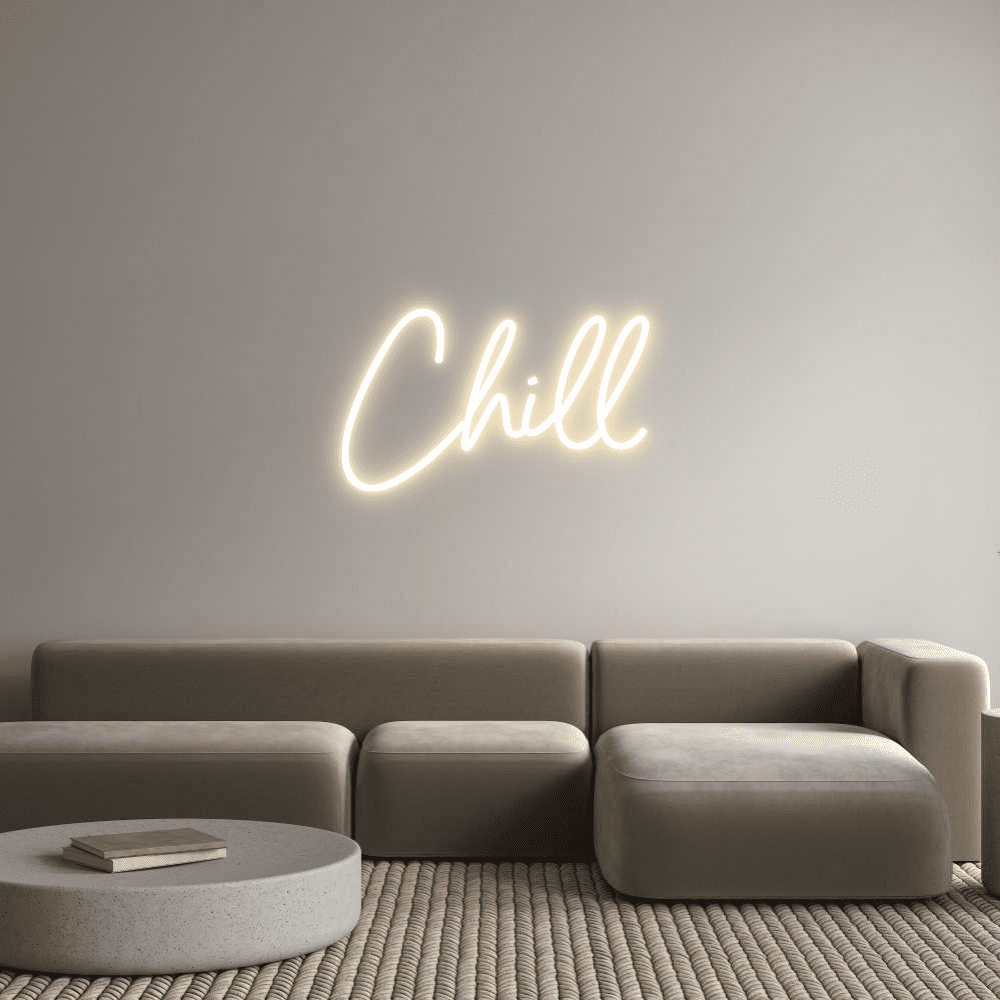 Editor en línea de letreros de neón personalizados Chill - Planet Neon