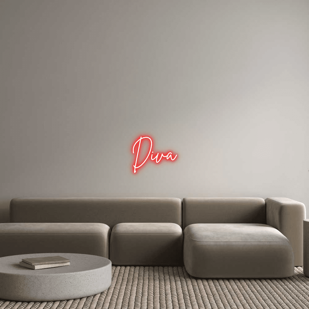 Editor en línea de letreros de neón personalizados Diva - Planet Neon