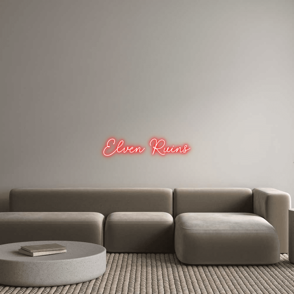 Aangepaste neonreclame online editor Elven Ruins - Planeet Neon