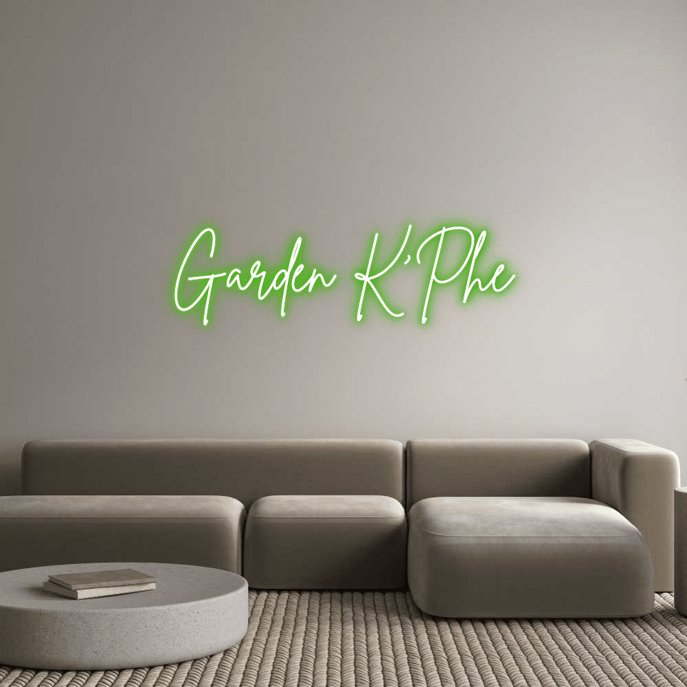 Aangepaste neonreclame Online Editor Garden K’Phê - Planeet Neon