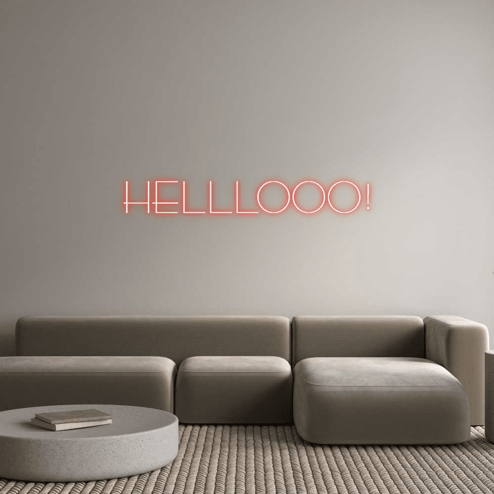 Editor en línea de letreros de neón personalizados ¡HELLLOOO! - Planeta Neón