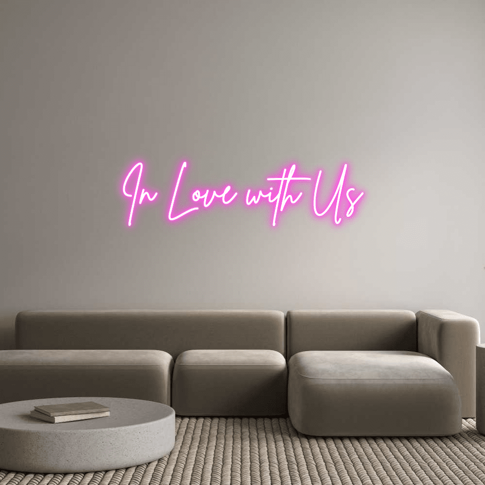 Editor en línea de letreros de neón personalizados Enamorado de nosotros - Planet Neon