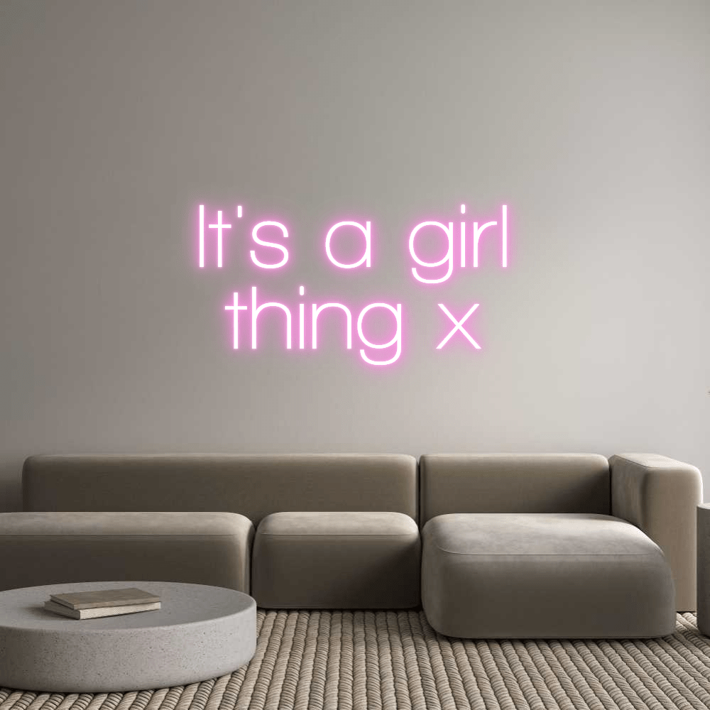 Custom Neon Sign Online Editor Det er en jente... - Planet Neon