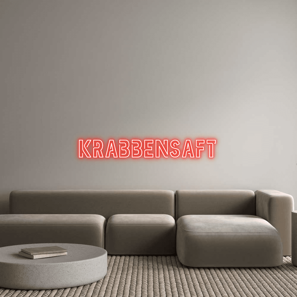 Aangepaste neonreclame Online Editor Krabbensaft - Planeet Neon