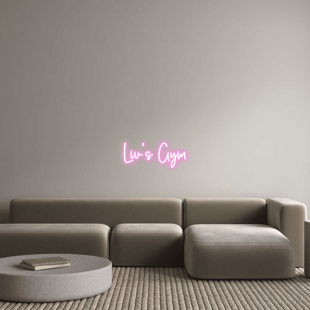 Editor en línea de letreros de neón personalizados Liv's Gym - Planet Neon