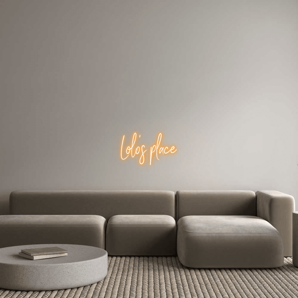 Editor en línea de letreros de neón personalizados El lugar de Lolo - Planet Neon