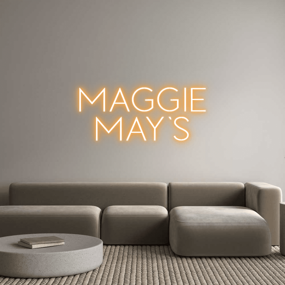 Aangepaste neonreclame online editor MAGGIE MAY'S - Planet Neon