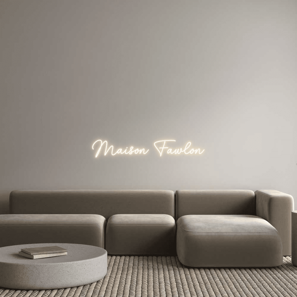 Editor en línea de letreros de neón personalizados Maison Fawlon - Planet Neon