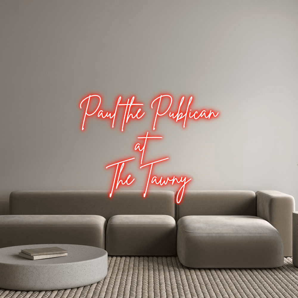 Custom Neon Sign Online Editor Paul the Public... - Planet Neon