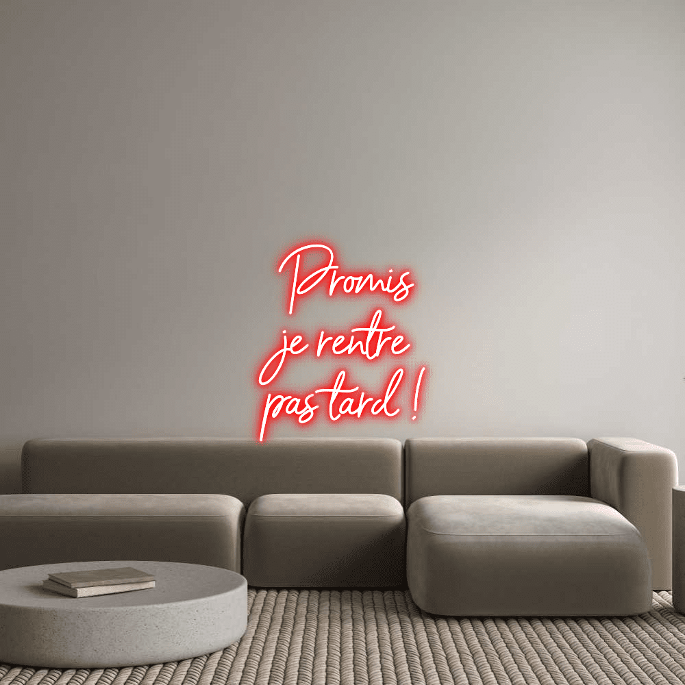 Editor en línea de letreros de neón personalizados Promis je rentr... - Planet Neon