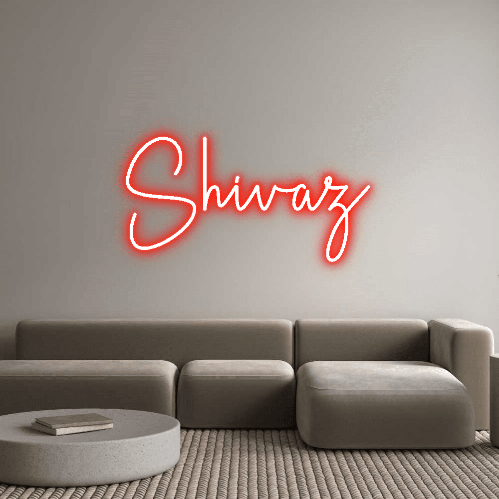 Aangepaste neonreclame online editor Shivaz - Planeet Neon