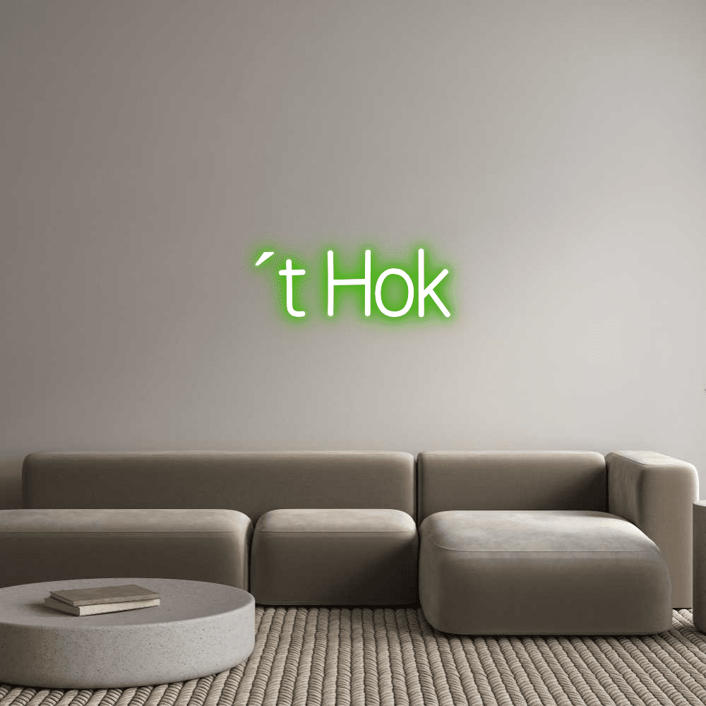 Letrero de neón personalizado Editor en línea ´t Hok - Planet Neon