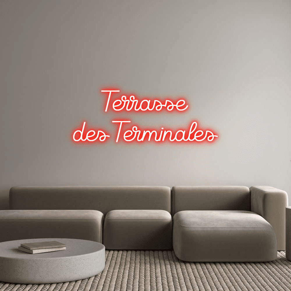 Aangepaste neonreclame Online Editor Terrasse des Te... - Planeet Neon