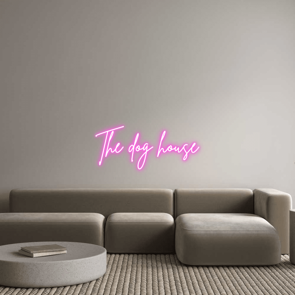 Aangepaste neonreclame Online Editor Het hondenhok - Planet Neon